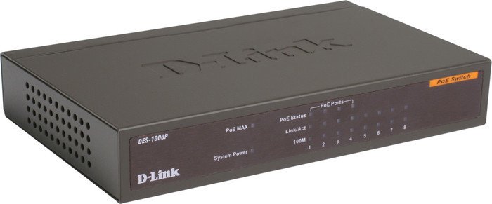 

Коммутатор D-Link DES-1008P (8 портов, 100Mbps)