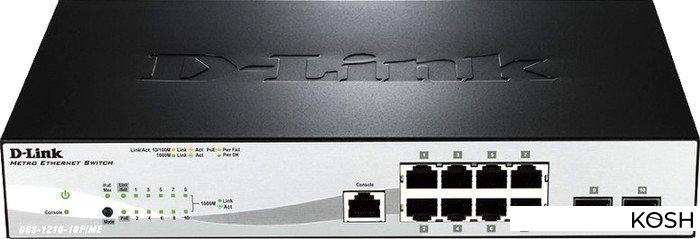 

Коммутатор D-Link DGS-1210-10P/ME/A1A (10 портов, 1000Mbps)