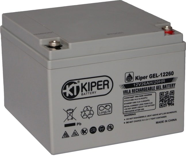 

АКБ для ИБП Kiper GEL-12260 (12V-26Ah)