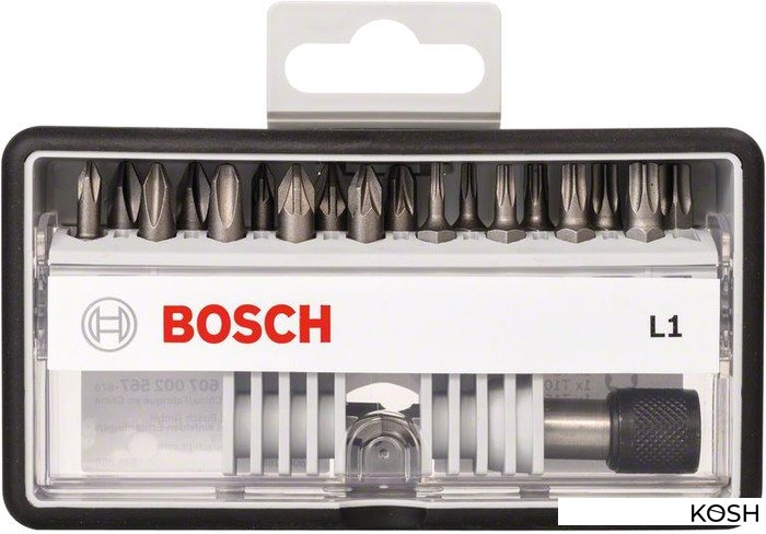 

Набор бит Bosch (18шт)+держатель (2607002559)