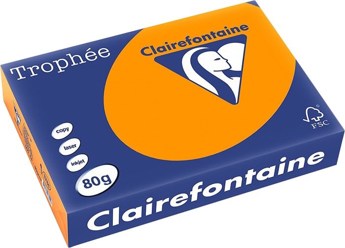 

Бумага Clairefontaine Trophee Intensive A4 (80 г-м2)(500л) 1761 ярко-оранжевый