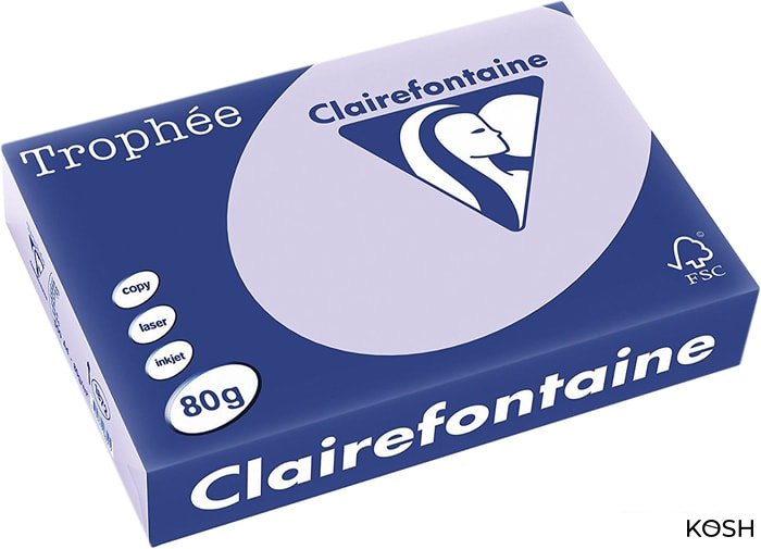 

Бумага Clairefontaine Trophee Pastel A4 (80 г-м2)(500л) 1872 сиреневая