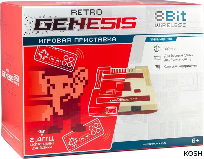 

Игровая приставка Retro Genesis 8 Bit Wireless (300 игр)
