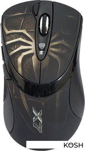 

Мышь A4Tech XL-747H (чёрно-коричневая, USB)