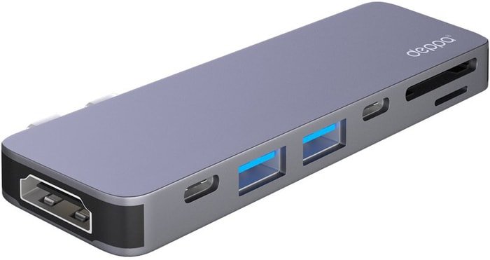 

Переходник Deppa 73121 (для MacBook, HDMI, Thunderbolt 3, USB 3.0, USB C, SD, microSD)