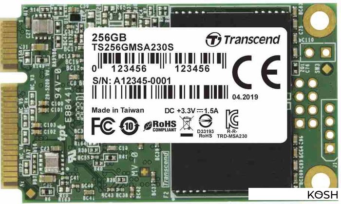 

SSD-накопитель mSATA Transcend 230S 256Gb (TS256GMSA230S)