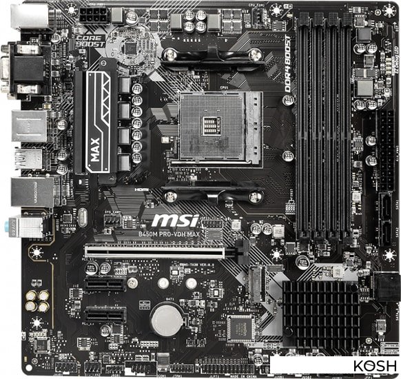 

Материнская плата MSI B450M PRO-VDH MAX (AMD B450)(mATX, Socket AM4)