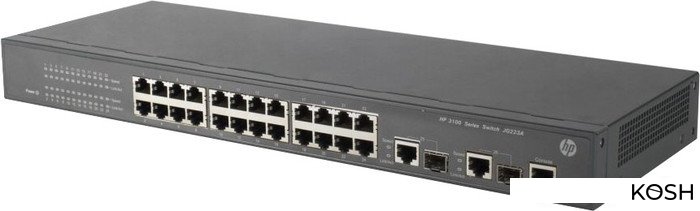 

Коммутатор HP 3100-24 v2 SI (JG223A)(24 порта, 1000Mbps)