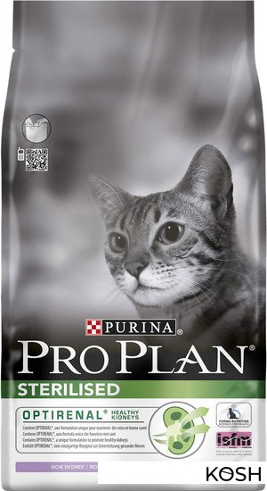 

Корм для кошек Pro Plan Sterilised с индейкой (10кг)