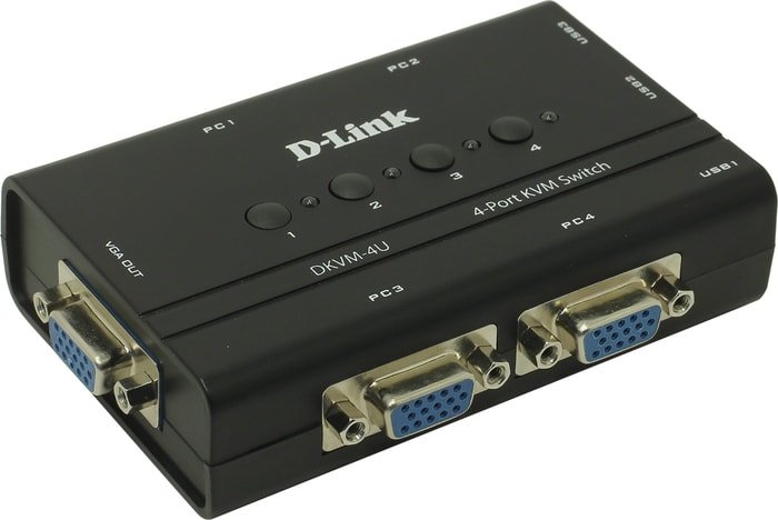 

KVM-переключатель D-Link DKVM-4U/C2A