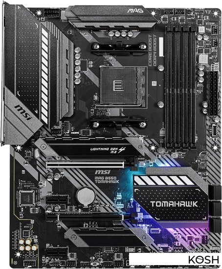 

Материнская плата MSI MAG B550 TOMAHAWK (AMD B550)(ATX, Socket AM4)
