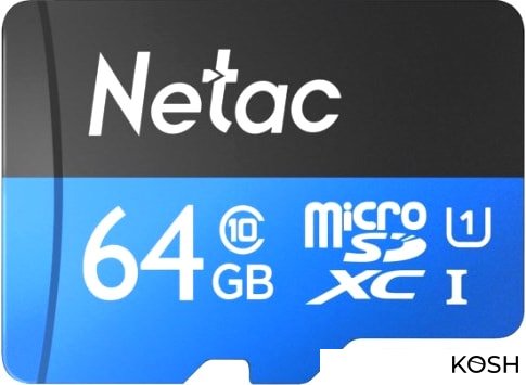 

Карта памяти microSDXC 64Gb Netac P500 Standard UHS-I Cl.1 Class 10 + адаптер (NT02P500STN-064G-R)