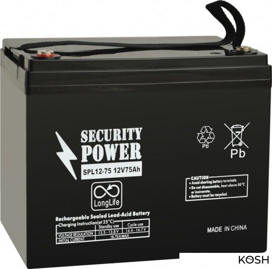 

АКБ для ИБП Security Power SPL 12-75 (12V/75Ah)