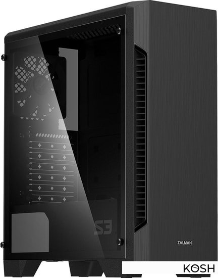 

Корпус Zalman S3 TG (чёрный, без БП, с окном)