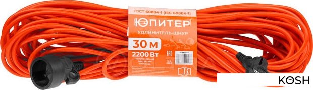 

Удлинитель Юпитер ПВС 2х1, 30 м, 1 розетка (JP8401-03)