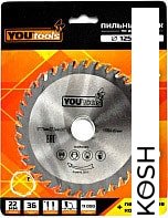 

Диск пильный Yourtools 125/22мм Z36 (по дереву, косой зуб у.з.+10)