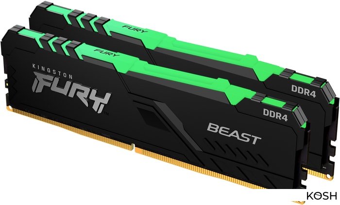 

Оперативная память DDR4-3200 16GB (2x8GB) Kingston FURY Beast RGB (KF432C16BBAK2/16)