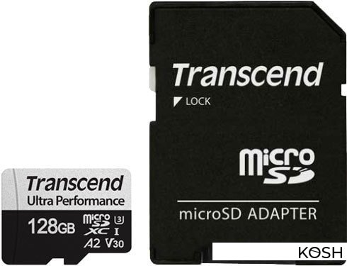 

Карта памяти microSDXC 128Gb Transcend Class 10 UHS-I U3 + адаптер (TS128GUSD340S)