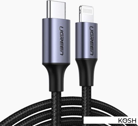 

Кабель Lightning-USB Ugreen US304 (2 м, черный)(60761)