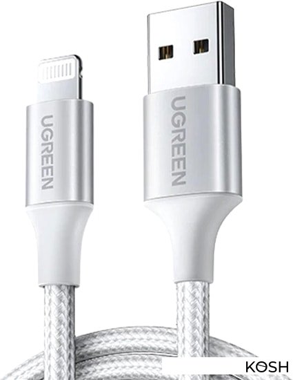 

Кабель Lightning-USB Ugreen US199 (1 м, серебристый)(60161)