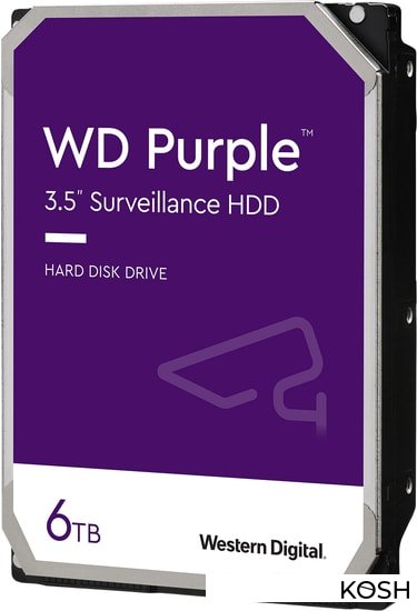 

Жесткий диск Western Digital Purple 6Tb (WD63PURZ)