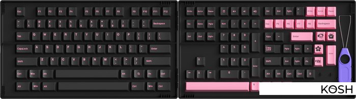 

Набор кейкапов Akko Black&Pink Cherry Profile keycaps 229 шт. (1561151)