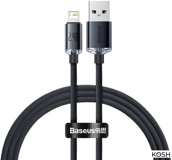 

Кабель соединительный USB 2.0-Lightning Baseus CAJY000101 (2м, чёрный)