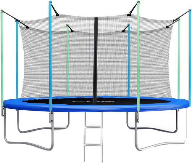 

Батут Atlas Sport 374 см - 12 ft (с внутренней сеткой и лестницей BLUE)