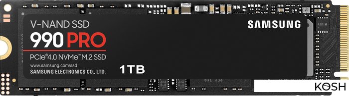 

SSD-накопитель M.2 Samsung 990 PRO 1000Gb (MZ-V9P1T0BW)