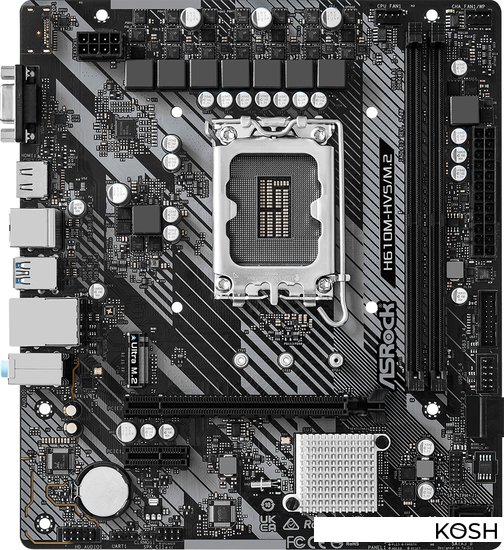 

Материнская плата ASRock H610M-HVS/M.2 R2.0 (Intel H610)(mATX, Socket LGA1700)