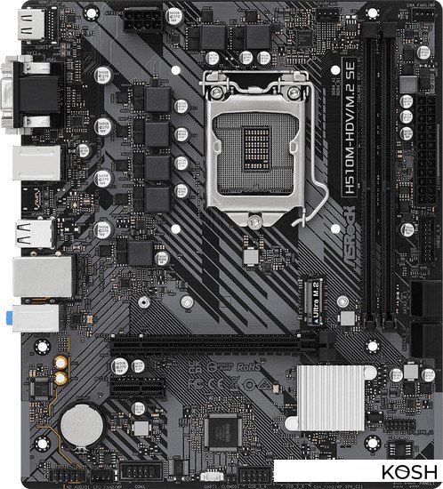 

Материнская плата ASRock H510M-HDV/M.2 SE (Intel H510)(mATX, Socket LGA1200)