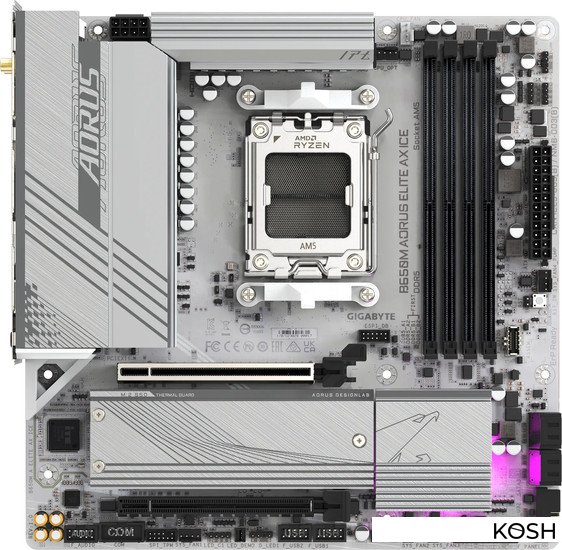 

Материнская плата Gigabyte B650M Aorus Elite AX Ice