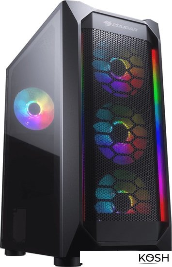 

Корпус Cougar MX410 Mesh-G RGB (черный, без БП)