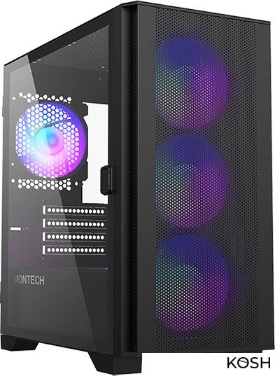 

Корпус Montech AIR 100 ARGB (без БП, черный, с окном)
