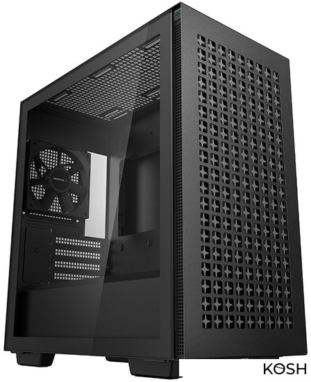 

Корпус DeepCool CH370 (R-CH370-BKNAM1-G-1)(черный, без БП, с окном)