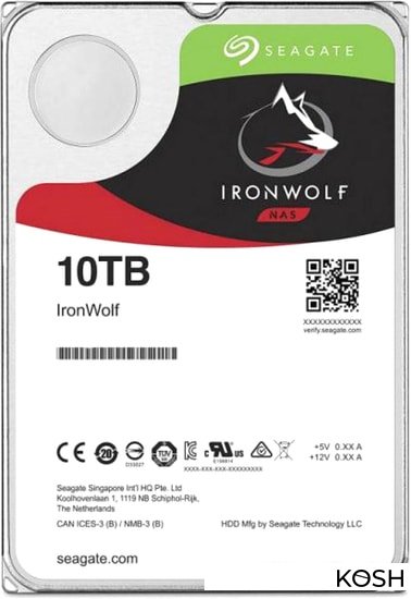 

Жесткий диск Seagate IronWolf 10Tb (ST10000VN000)