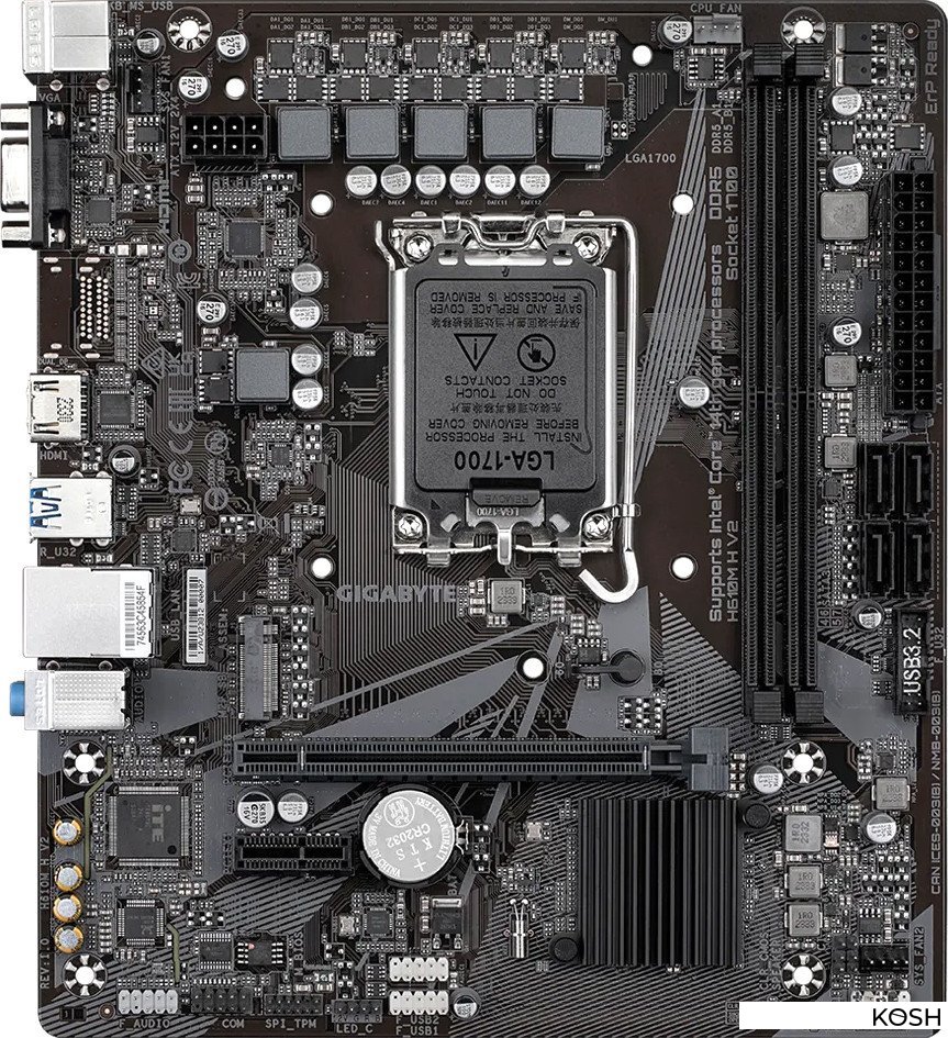 

Материнская плата GigaByte H610M H V2 (Intel H610)(mATX, Socket LGA1700)