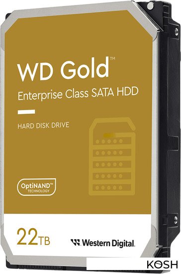 

Жесткий диск Western Digital Gold 22TB (WD221KRYZ)