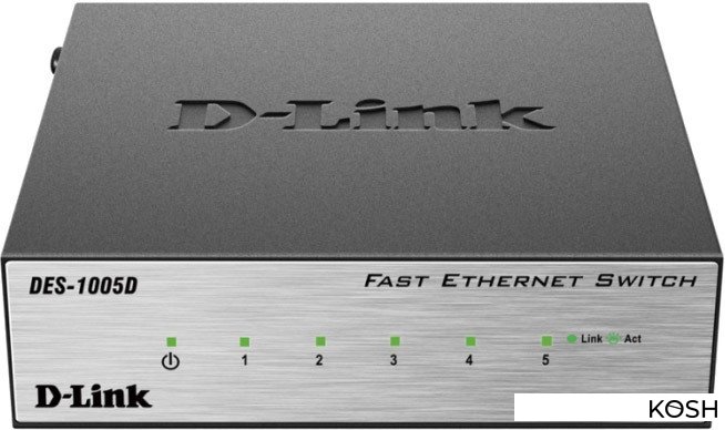 

Коммутатор D-Link DES-1005D/O2B (5 портов, 100Mbps)