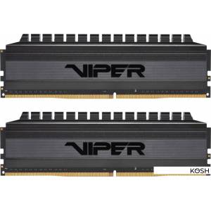 Оперативная память DDR4-3000 16Gb (2x8Gb) Patriot Viper 4 Blackout (PVB416G300C6K)