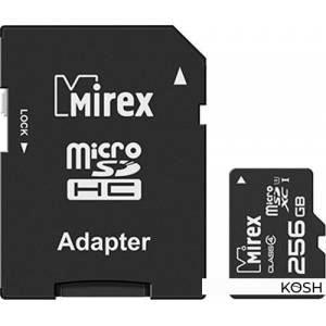Карта памяти microSDXC 256Gb Mirex Class 10 UHS-I + адаптер (13613-AD3UH256)