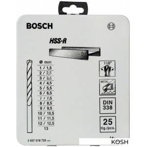 Набор сверл Bosch (2607018725, по металлу)(25шт)