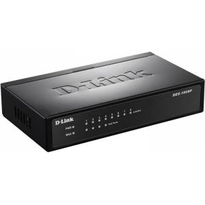 Коммутатор D-Link DES-1008P/C1A (8 портов, 100Mbps)