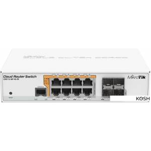 Коммутатор MikroTik Cloud Router Switch CRS112-8P-4S-IN (8 портов, 1000Mbps)