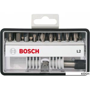 Набор бит Bosch (18шт)+держатель (2607002568)