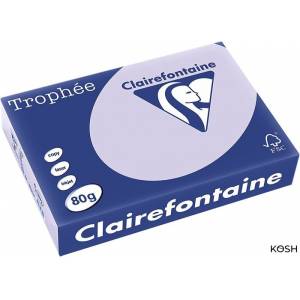 Бумага Clairefontaine Trophee Pastel A4 (80 г-м2)(500л) 1872 сиреневая