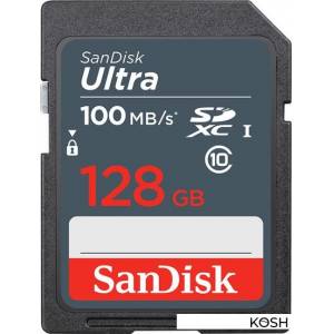 Карта памяти SDXC 128Gb SanDisk Class 10 UHS-I (SDSDUNR-128G-GN3IN)