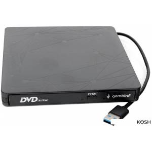 Внешний DVD±RW Gembird DVD-USB-03 (черный, питание от USB)