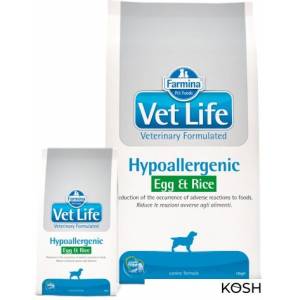 Корм для собак Farmina Vet Life Hypoallergenic Egg & Rice (12кг)