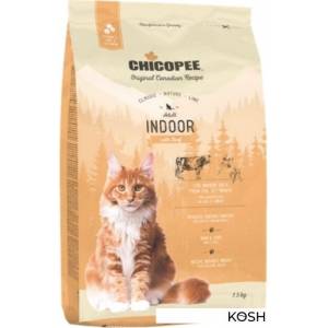 Корм для кошек Chicopee CNL Indoor с говядиной (15кг)